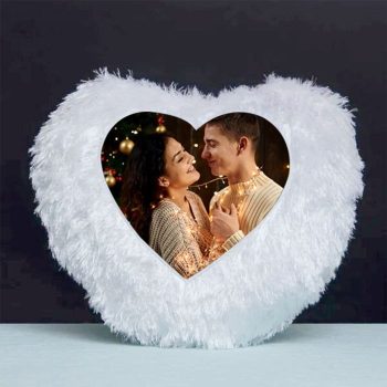 Heart Shape white pillow - Image 2
