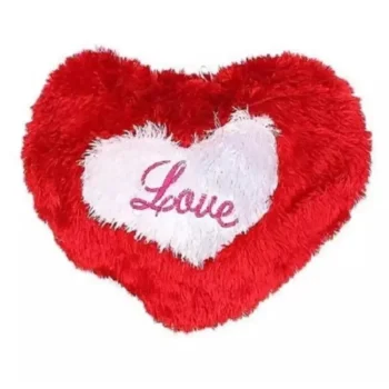Heart Shape White & Red pillow - Image 4
