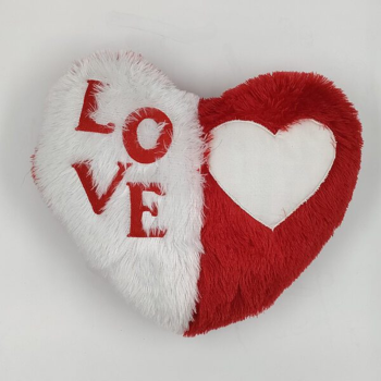 Heart Shape White & Red pillow