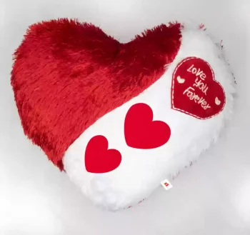 Heart Shape White & Red pillow - Image 2